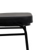 King Home HEBE Bankett Szék Fekete Műbőr