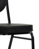 King Home HEBE Bankett Szék Fekete Műbőr