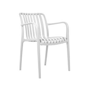 Modesto Strips Polipropilén Kerti Szék Fehér