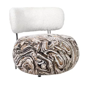 King Home Low Teddy Fotel Bézs Melange Márvány Mintás