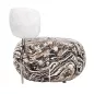 King Home Low Teddy Fotel Bézs Melange Márvány Mintás