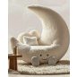 King Home MOON Gyerek Fotel Fehér Plüss Hold