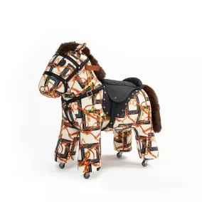 King Home Hobby Horse Pony Gyerekfotel Lovas Mintás