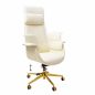   King Home Admiral bézs irodai forgószék ekobörbevonattal és arany alappal