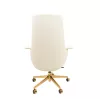 King Home Admiral bézs irodai forgószék ekobörbevonattal és arany alappal