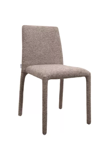 King Home ALYA Étkezőszék Poliészter Barna Strukturált Kárpittal