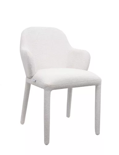 King Home AKIRA szék bézs textil kárpitozott karfával