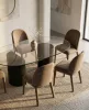 King Home TUYA szék barna poliészter kárpitozott ergonomikus