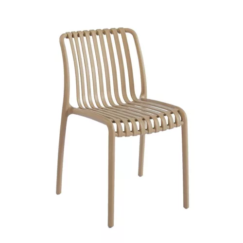 King Home STRIPS Szék Műanyag Bézs Csíkozott