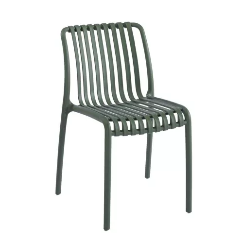 King Home STRIPS Szék Műanyag Zöld Sztapelható