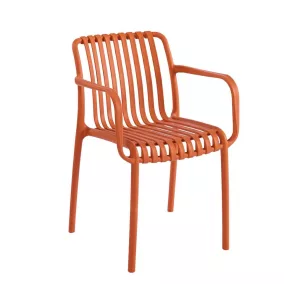 King Home STRIPS ARM Kerti Szék Karfával Narancs