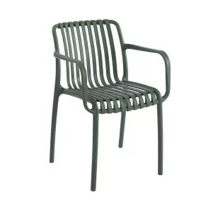 King Home STRIPS ARM szék zöld karfával