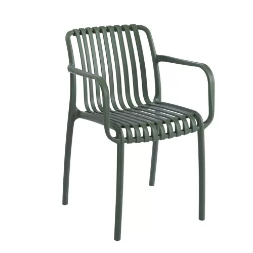 King Home STRIPS ARM szék zöld karfával