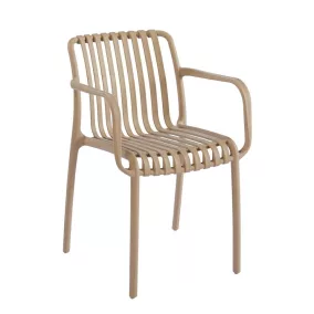King Home STRIPS ARM szék karfával bézs műanyag