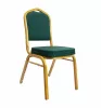 King Home HEKATE bankettszék zöld mintás kárpittal arany kerettel