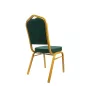  King Home HEKATE bankettszék zöld mintás kárpittal arany kerettel
