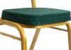 King Home HEKATE bankettszék zöld mintás kárpittal arany kerettel