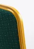 King Home HEKATE bankettszék zöld mintás kárpittal arany kerettel