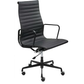   King Home Aeron Prestige Plus Valódi Bőr Irodai Szék Fekete