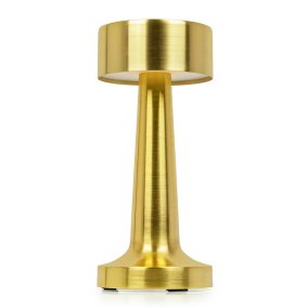   King Home LEE Arany LED Asztali Lámpa Beépített Akkumulátorral