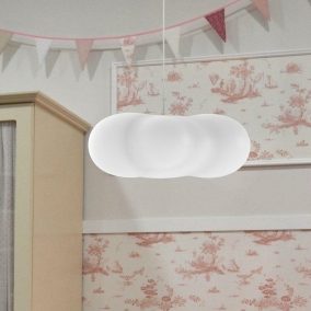   New Garden Claudy Hang Felhő Alakú Polietilén Függőlámpa Fehér