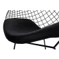 King Home Volier Soft Fém Fotel Fekete Műbőr Párnával