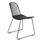 King Home Miles Fém Szék Műbőr Fekete Modern