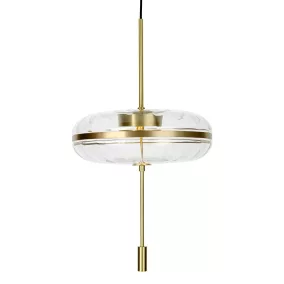 King Home Chaplin 360 LED Függőlámpa Üveg Réz