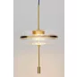 King Home Chaplin 360 LED Függőlámpa Üveg Réz