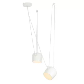   King Home Eye 2 LED Függőlámpa Alumínium Fehér Állítható