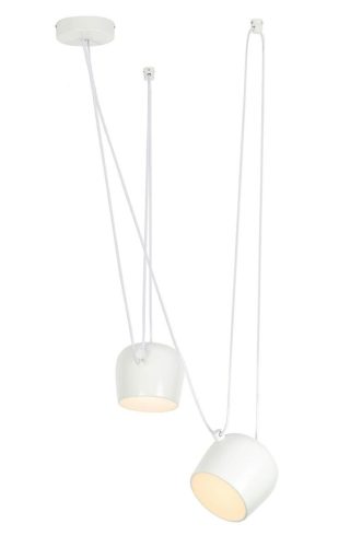 King Home Eye 2 LED Függőlámpa Alumínium Fehér Állítható