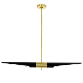 King Home Apollo Függőlámpa Fekete Szálcsiszolt Arany