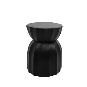 MaMaison Rolling Mangófa Kisasztal Fekete Geometrikus