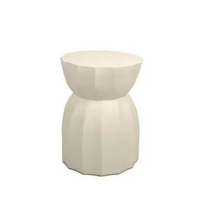 MaMaison Rolling Mangófa Kisasztal Bézs Geometrikus