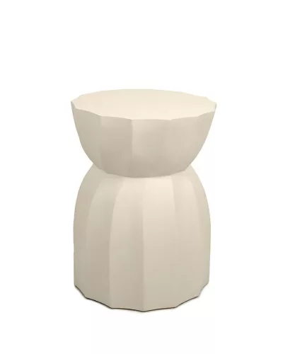 MaMaison Rolling Mangófa Kisasztal Bézs Geometrikus