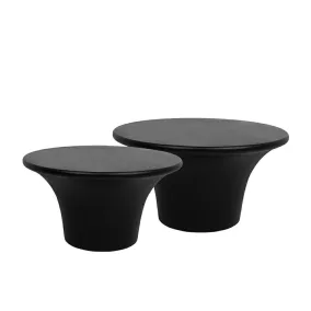 MaMaison Podium Modern MDF Dohányzóasztal Szett Fekete