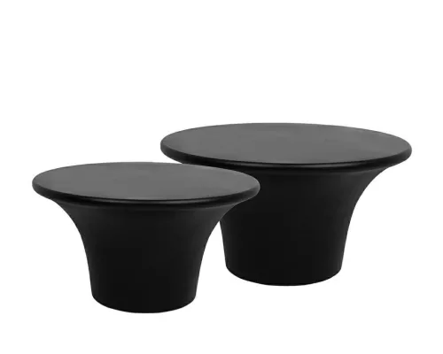 MaMaison Podium Modern MDF Dohányzóasztal Szett Fekete