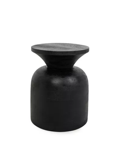 MaMaison Bisato Mangófa Kisasztal Fekete Váza-forma