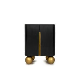 MaMaison Organic Short Mangófa Komód Fekete-Arany