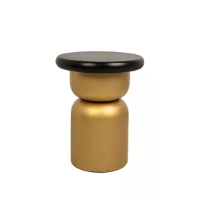 MaMaison Leonardo Modern Mangófa Kisasztal Fekete-Arany