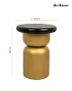MaMaison Leonardo Modern Mangófa Kisasztal Fekete-Arany