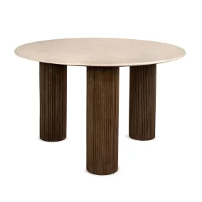 MaMaison Ragno Étkezőasztal Márvány-Mangófa Bézs-Barna
