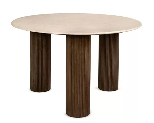 MaMaison Ragno Étkezőasztal Márvány-Mangófa Bézs-Barna