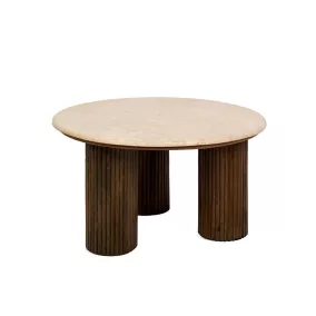 MaMaison Ragno Márvány Dohányzóasztal Mangófa Bézs