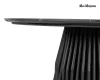 MaMaison Levante Fekete Márvány Étkezőasztal Bordázott Lábbal