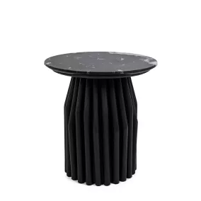   MaMaison Levante Fekete Márvány Dohányzóasztal Mangófa Alappal