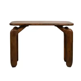 MaMaison Orizon Mangófa Konzolasztal Barna Íves Lábakkal