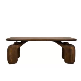 MaMaison Orizon Mangófa Dohányzóasztal Barna Geometrikus