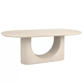 MaMaison Icaro Mangófa Étkezőasztal Bézs Íves Dizájn