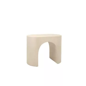 MaMaison Icaro Mangófa Kisasztal Bézs Ívelt Dizájn